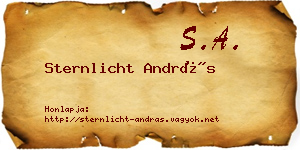 Sternlicht András névjegykártya